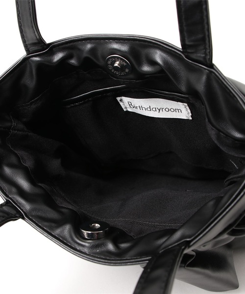 Birthday room（バースデイルーム）の「フェイクレザーフリルバッグ / fake leather frill bag（ショルダーバッグ・レディース・シルバー/ブラック・FREE）」の21枚目の写真