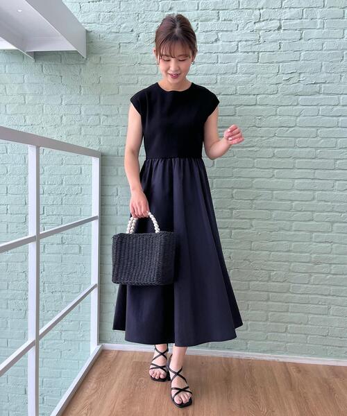 クチュールブローチ　ノースリーブワンピース　濃紺 couture brooch（クチュールブローチ）の「◇【一枚で旬なコーデが完成