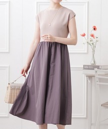 couture brooch | 【一枚で旬なコーデが完成する】ニットドッキングワンピース(ワンピース)