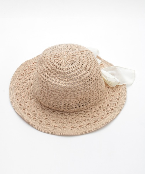 Honeys(ハニーズ)の「透かし編リボン付ハット(ハット・レディース・ベージュ系その他/モカ/ベージュ・FREE)」の18枚目の写真