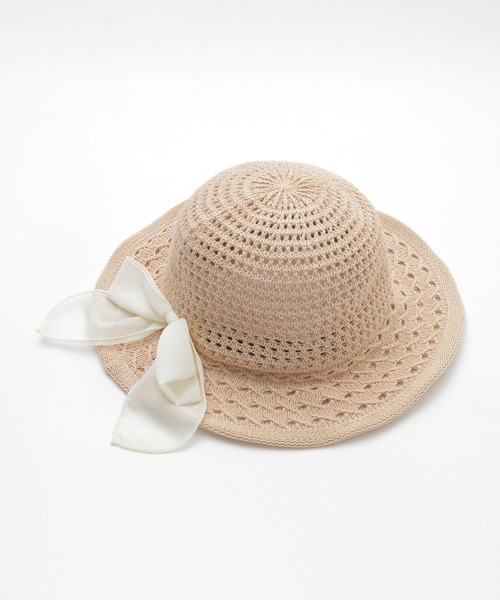 Honeys(ハニーズ)の「透かし編リボン付ハット(ハット・レディース・ベージュ系その他/モカ/ベージュ・FREE)」の21枚目の写真