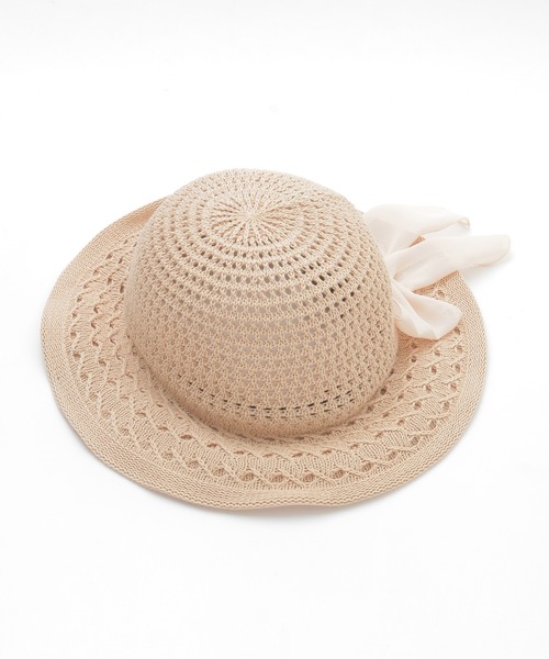 Honeys(ハニーズ)の「透かし編リボン付ハット(ハット・レディース・ベージュ系その他/モカ/ベージュ・FREE)」の15枚目の写真