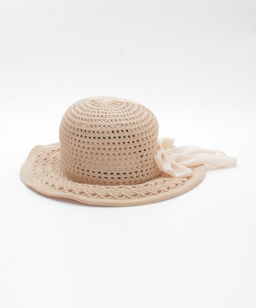 Honeys(ハニーズ)の「透かし編リボン付ハット(ハット・レディース・ベージュ系その他/モカ/ベージュ・FREE)」の12枚目の写真
