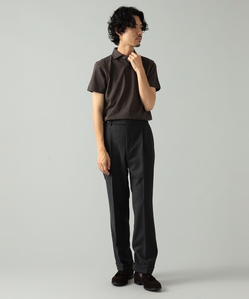 MORGANO（モルガーノ）の「MORGANO × BEAMS F / 別注 カノコ ポロシャツ（ポロシャツ・メンズ・ダークグリーン/ブラック/インディゴブルー/ダークブラウン・52/50/48/46）」の15枚目の写真