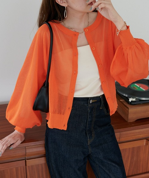 DISCOAT（ディスコート）の「シアー2WAYプルオーバー（カーディガン