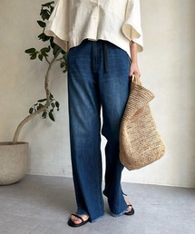 DouDou | ライトオンス裾スリットデニム(デニムパンツ)