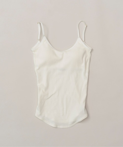 MAISON SPECIAL(メゾンスペシャル)の「Rib Camisole/リブキャミソール【MAISON SPECIAL/メゾンスペシャル】(キャミソール・レディース・ホワイト/ブラック/ベージュ/レッド・FREE)」の13枚目の写真