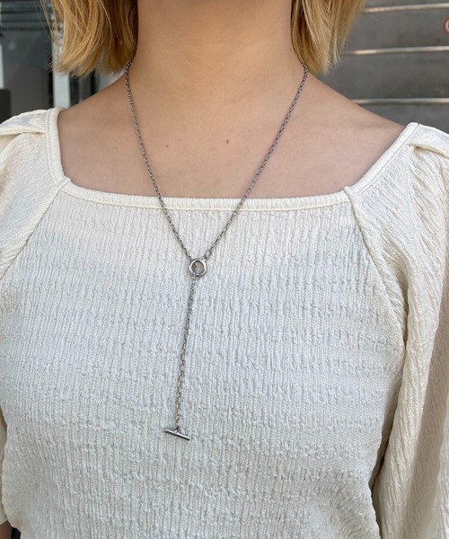 CIAOPANIC（チャオパニック）の「パフスリーブバックリボントップス（Tシャツ/カットソー・レディース・オフホワイト/ブルー/ブラック・FREE）」の17枚目の写真