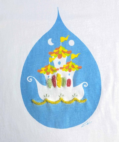 NANEA(ナネア)の「プリント&刺繍Tシャツ 半袖クルーネック(Tシャツ/カットソー・レディース・ホワイト・フリー/size1/size2/size3)」の13枚目の写真