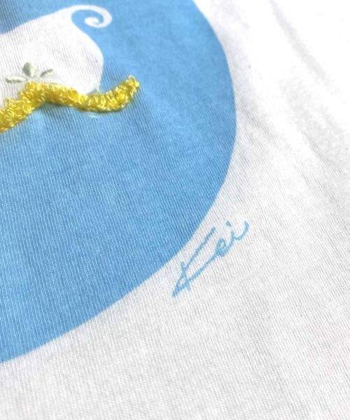 NANEA(ナネア)の「プリント&刺繍Tシャツ 半袖クルーネック(Tシャツ/カットソー・レディース・ホワイト・フリー/size1/size2/size3)」の15枚目の写真