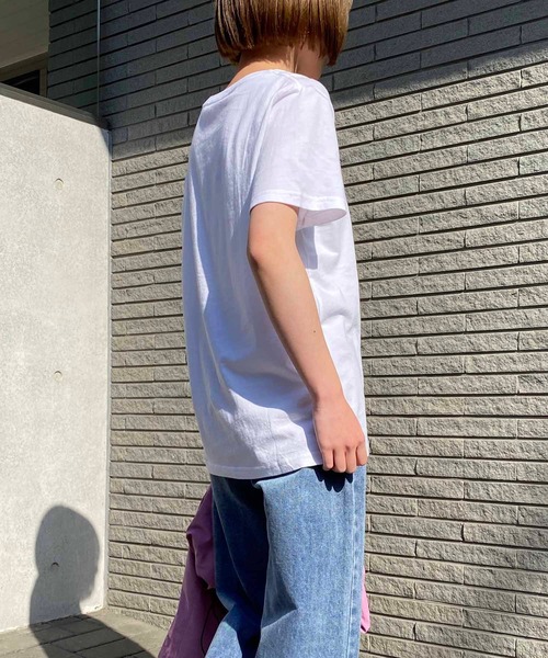 NANEA(ナネア)の「プリント&刺繍Tシャツ 半袖クルーネック(Tシャツ/カットソー・レディース・ホワイト・フリー/size1/size2/size3)」の6枚目の写真