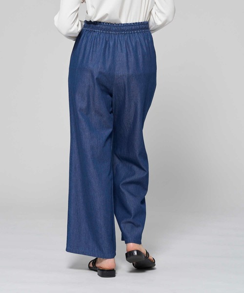 HONEYSUCKLE ROSE（ハニーサックルローズ）の「【HONEYSUCKLE ROSE】サラサラ冷感デニムワイド（デニムパンツ・レディース・ダークインディゴブルー/ライトインディゴブルー・L/M/S）」の9枚目の写真