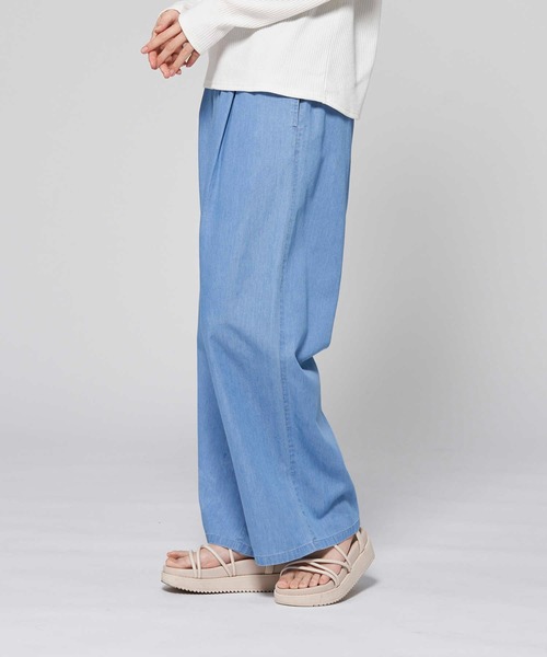 HONEYSUCKLE ROSE（ハニーサックルローズ）の「【HONEYSUCKLE ROSE】サラサラ冷感デニムワイド（デニムパンツ・レディース・ダークインディゴブルー/ライトインディゴブルー・L/M/S）」の11枚目の写真