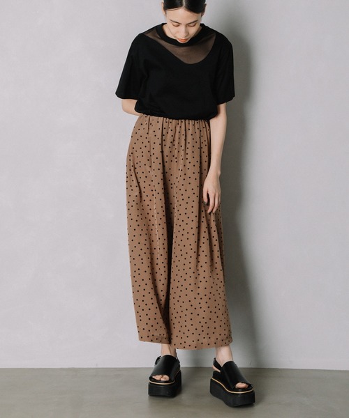 マルシャルテル　ドットパンツ MARECHAL TERRE マルシャルテル ドット ラインパンツ