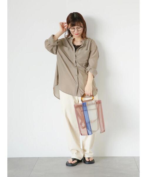 ehka sopo（エヘカソポ）の「配色メッシュトートバッグ（ハンドバッグ・レディース・ブラック/ベージュ/ブラウン・F）」の15枚目の写真