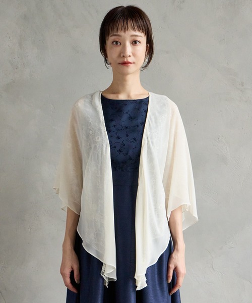 AIMER シフォン×レース　リバーシブルストール シフォン×レース リバーシブルストール（ストール/ショール