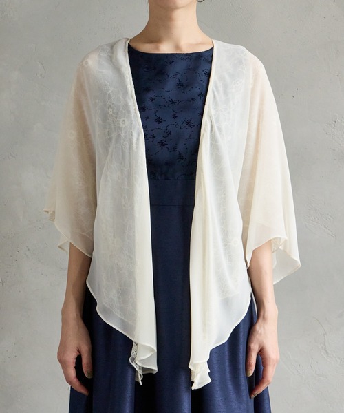 シフォン×レース リバーシブルストール（ストール/ショール