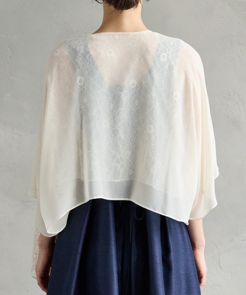 AIMER シフォン×レース　リバーシブルストール シフォン×レース リバーシブルストール（ストール/ショール