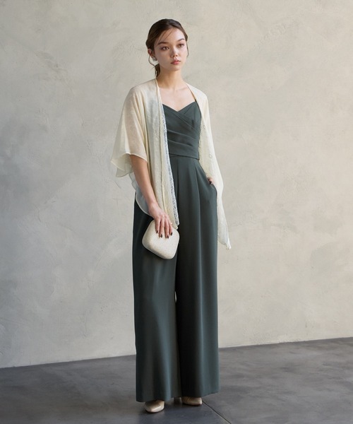 AIMER（エメ）の「シフォン×レース リバーシブルストール（ストール/ショール・レディース・ブラック/オフホワイト/グレイッシュベージュ/ベージュ・FREE）」の22枚目の写真