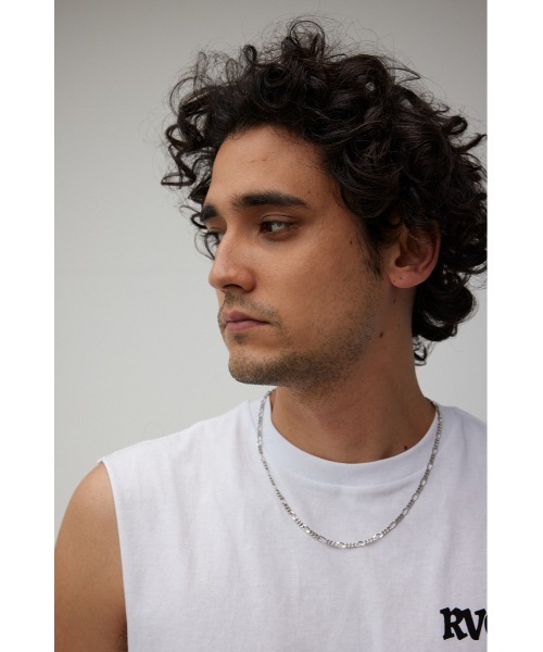 AZUL by moussy（アズールバイマウジー）の「フィガロチェーンネックレス（ネックレス・メンズ・シルバー・FREE）」の5枚目の写真