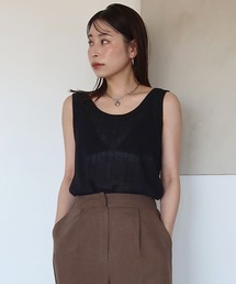 CREDONA | リネン混シアーT/T(Tシャツ/カットソー)