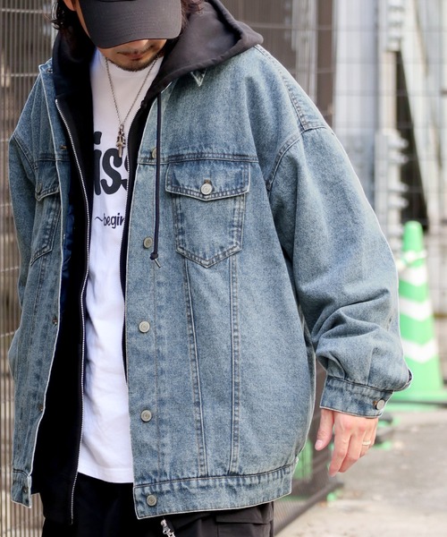 《JAVAジャバコラボ》ゆるっとラフシルエット裏キルティングBigデニムジャケット