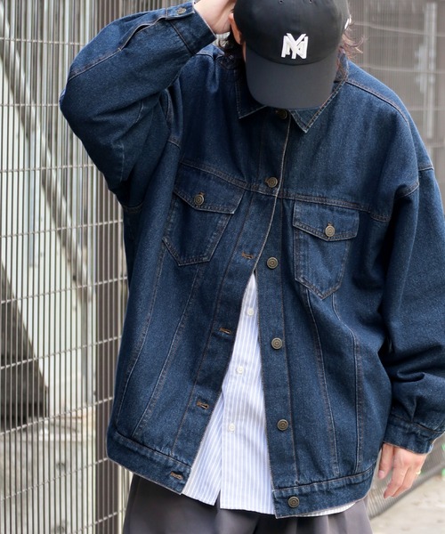 《JAVAジャバコラボ》ゆるっとラフシルエット裏キルティングBigデニムジャケット