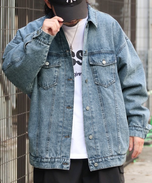 《JAVAジャバコラボ》ゆるっとラフシルエット裏キルティングBigデニムジャケット
