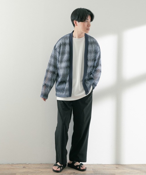 ITEMS URBANRESEARCH（アイテムズ アーバンリサーチ）の「シアージャカード カーディガン（ニット/セーター・メンズ・ベージュ/ブルー/オフホワイト・MEDIUM/LARGE）」の10枚目の写真