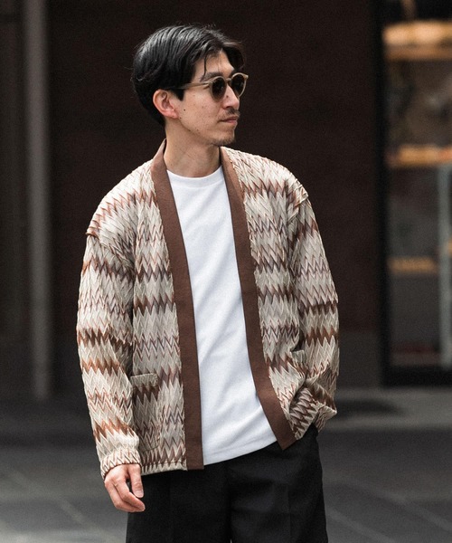 ITEMS URBANRESEARCH（アイテムズ アーバンリサーチ）の「シアージャカード カーディガン（ニット/セーター・メンズ・ベージュ/ブルー/オフホワイト・MEDIUM/LARGE）」の11枚目の写真