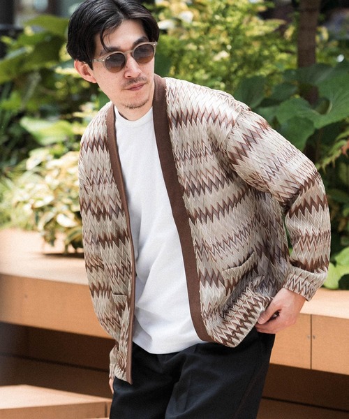 ITEMS URBANRESEARCH（アイテムズ アーバンリサーチ）の「シアージャカード カーディガン（ニット/セーター・メンズ・ベージュ/ブルー/オフホワイト・MEDIUM/LARGE）」の12枚目の写真