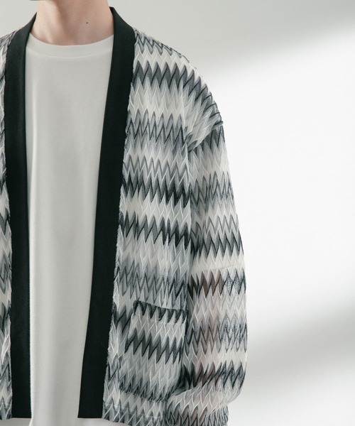 ITEMS URBANRESEARCH（アイテムズ アーバンリサーチ）の「シアージャカード カーディガン（ニット/セーター・メンズ・ベージュ/ブルー/オフホワイト・MEDIUM/LARGE）」の22枚目の写真