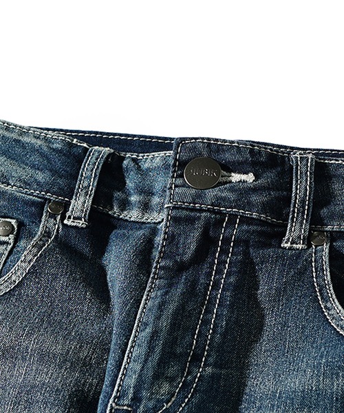 SOMEDIFF（サムディフ）の「【SOMEDIFF】ブラストデニムパンツ メンズ スキニーパンツ デニムパンツ ジーンズ タイト 細身 ジーパン 春服 冬服（デニムパンツ・メンズ・ケミカルウォッシュ/ブラック/ブルー/インディゴブルー・XL/M/L/S）」の7枚目の写真