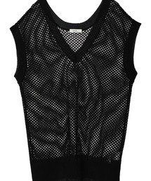 Vネックメッシュベスト