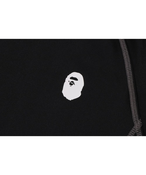 A BATHING APE(アベイシングエイプ)の「APE HEAD ONE POINT RASH GUARD K(ラッシュガード・キッズ・ブラック・130/140/110/120)」の2枚目の写真