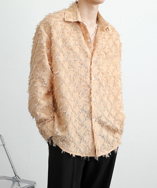 aimoha(アイモハ)の「aimoha mens キレイめ長袖シャツ(シャツ/ブラウス・メンズ・ベージュ/ホワイト・MEDIUM/LARGE/X-LARGE)」の1枚目の写真