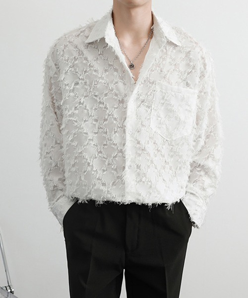 aimoha(アイモハ)の「aimoha mens キレイめ長袖シャツ(シャツ/ブラウス・メンズ・ベージュ/ホワイト・MEDIUM/LARGE/X-LARGE)」の8枚目の写真