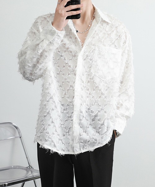 aimoha(アイモハ)の「aimoha mens キレイめ長袖シャツ(シャツ/ブラウス・メンズ・ベージュ/ホワイト・MEDIUM/LARGE/X-LARGE)」の9枚目の写真