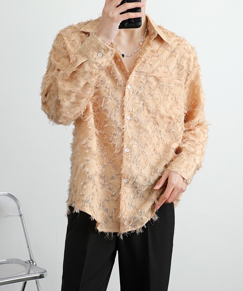 aimoha(アイモハ)の「aimoha mens キレイめ長袖シャツ(シャツ/ブラウス・メンズ・ベージュ/ホワイト・MEDIUM/LARGE/X-LARGE)」の10枚目の写真