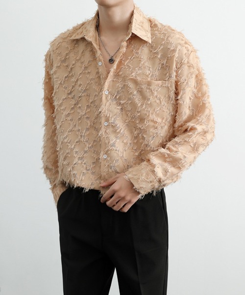 aimoha(アイモハ)の「aimoha mens キレイめ長袖シャツ(シャツ/ブラウス・メンズ・ベージュ/ホワイト・MEDIUM/LARGE/X-LARGE)」の12枚目の写真
