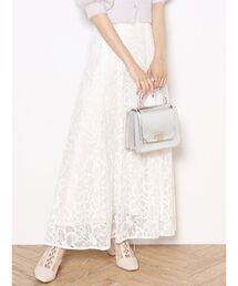 MERCURYDUO | フラワーレースハイウエストフレアスカート(スカート)