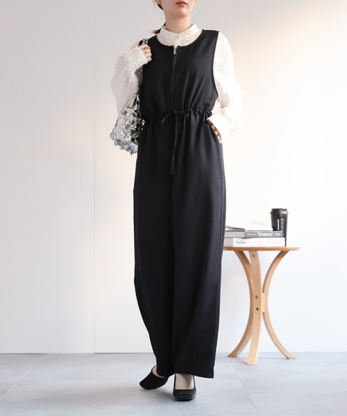 セール】フロントジップオールインワン（つなぎ/オールインワン