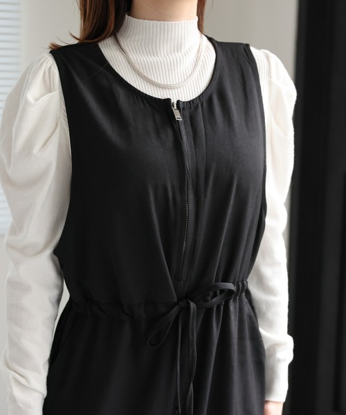 セール】フロントジップオールインワン（つなぎ/オールインワン