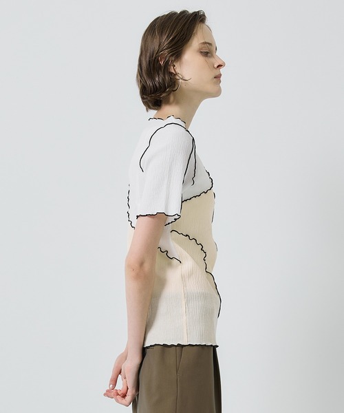 STUDIOUS(ステュディオス)の「【PUBLIC TOKYO/パブリックトウキョウ】ヨウリュウメロートップス(Tシャツ/カットソー・レディース・アイボリー/ホワイト・FREE)」の10枚目の写真