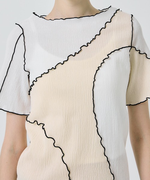新品【PUBLIC TOKYO】ヨウリュウメローステッチカットソー PUBLIC TOKYO（パブリックトウキョウ）の「ヨウリュウメロー