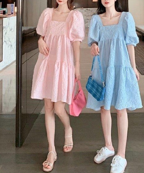 セール】SALE フクレジャガードミニワンピース（ワンピース