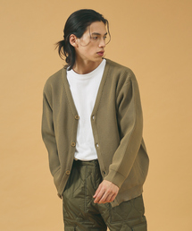 MYSELF ABAHOUSE | ルーズシルエット ハイゲージ ポリ Vネック ニット カーディガン(カーディガン/ボレロ)