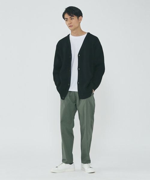 MYSELF ABAHOUSE（マイセルフアバハウス）の「ルーズシルエット ハイゲージ ポリ Vネック ニット カーディガン（カーディガン/ボレロ・メンズ・ブラック/ベージュ/オレンジ/ホワイト系その他/ブルー系その他・S/M/L/XL）」の6枚目の写真