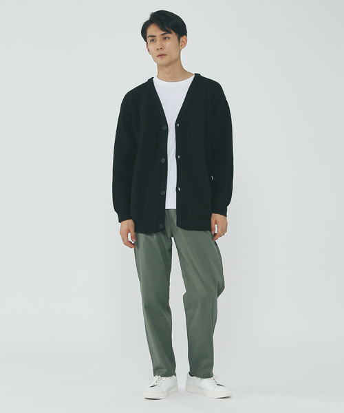 MYSELF ABAHOUSE（マイセルフアバハウス）の「ルーズシルエット ハイゲージ ポリ Vネック ニット カーディガン（カーディガン/ボレロ・メンズ・ブラック/ベージュ/オレンジ/ホワイト系その他/ブルー系その他・S/M/L/XL）」の14枚目の写真