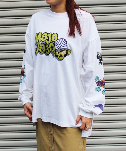 ALWAYS GOOD TIME(オルウェイズグッドタイム)の「【THE POWERPUFF GIRLS/パワーパフガールズ】プリントロングスリーブTシャツ(Tシャツ/カットソー・レディース・ホワイト系4/ブラック系2/ブラック系3/ブラック系1/ホワイト系2/ホワイト系3/ブラック系4/ホワイト系1・M)」の4枚目の写真